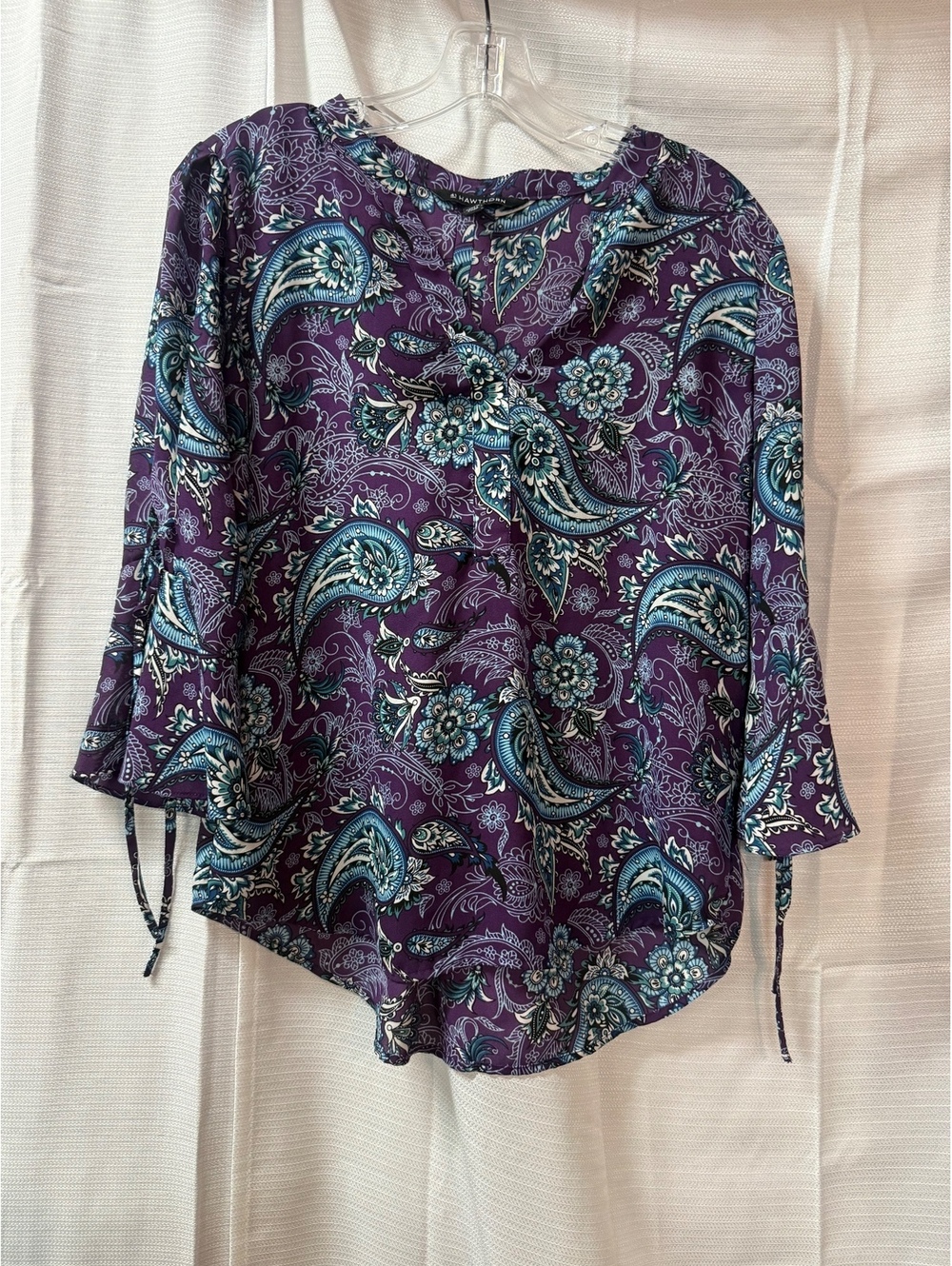 41 Hawthorn Purple Paisley Print Blouse Petite